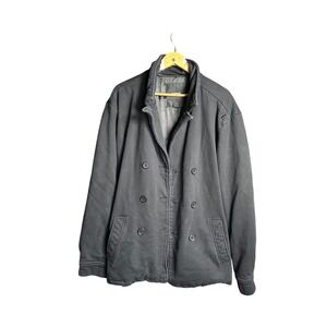 Hurley Black Double Breasted Fleece Jacket Mens XL